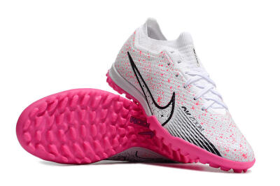 Nike Air Zoom Mercurial Vapor 15 Elite TF Football Shoes - White/Black/Pink