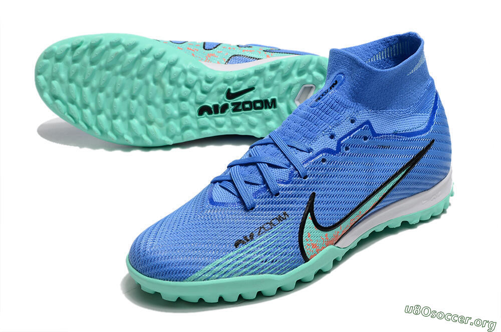 Nike Air Zoom Mercurial Superfly 9 Elite TF Football Shoes - Blue/Green/Black 0