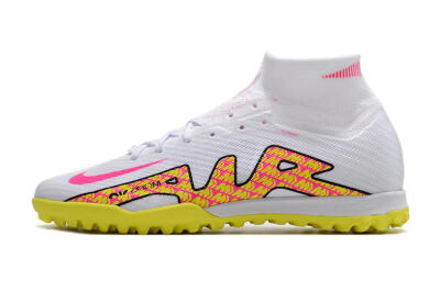 Nike Air Zoom Mercurial Superfly 9 Elite TF Football Shoes - White/Yellow/Pink