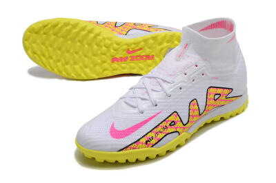 Nike Air Zoom Mercurial Superfly 9 Elite TF Football Shoes - White/Yellow/Pink