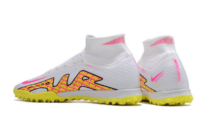 Nike Air Zoom Mercurial Superfly 9 Elite TF Football Shoes - White/Yellow/Pink