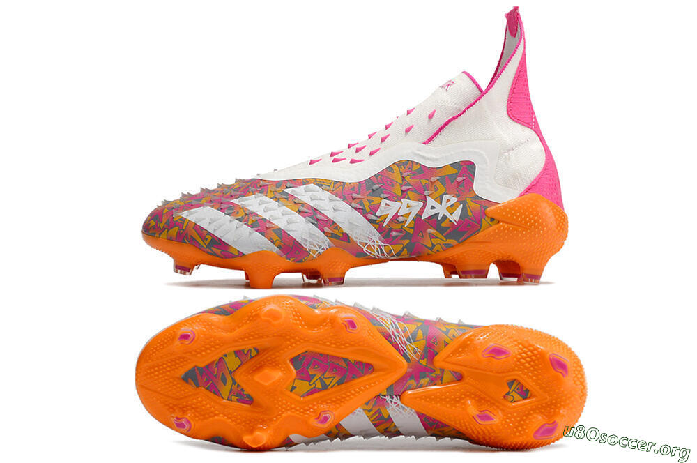 Adidas Predator Freak+ FG Football Boots - White/Orange 1