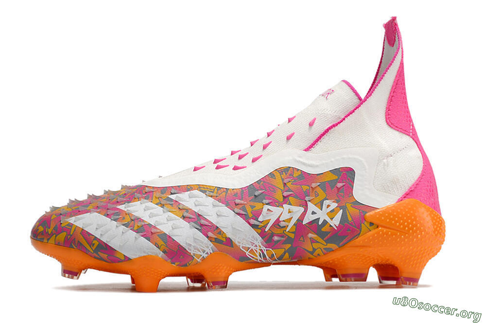 Adidas Predator Freak+ FG Football Boots - White/Orange 3
