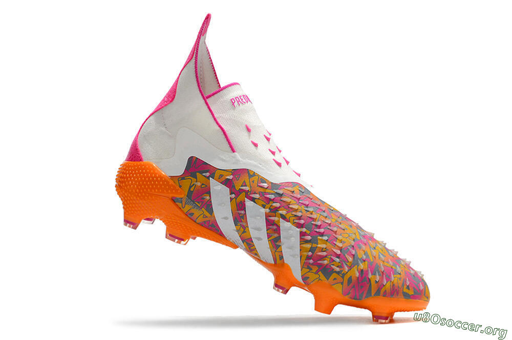 Adidas Predator Freak+ FG Football Boots - White/Orange 4