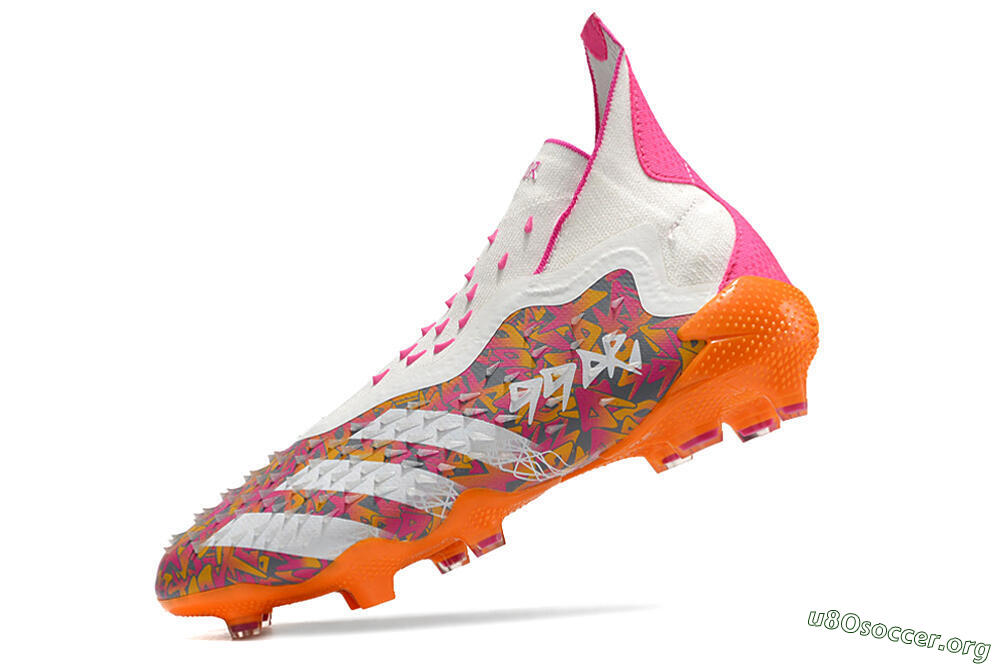 Adidas Predator Freak+ FG Football Boots - White/Orange 5