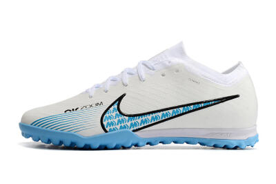 Nike Air Zoom Mercurial Vapor 15 Elite TF Football Shoes - White/Blue/Black