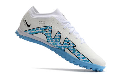 Nike Air Zoom Mercurial Vapor 15 Elite TF Football Shoes - White/Blue/Black