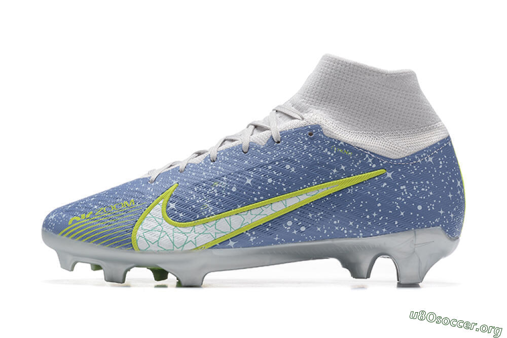 Nike Air Zoom Mercurial Superfly 9 Elite FG Football Boots - Blue/White/Green 3