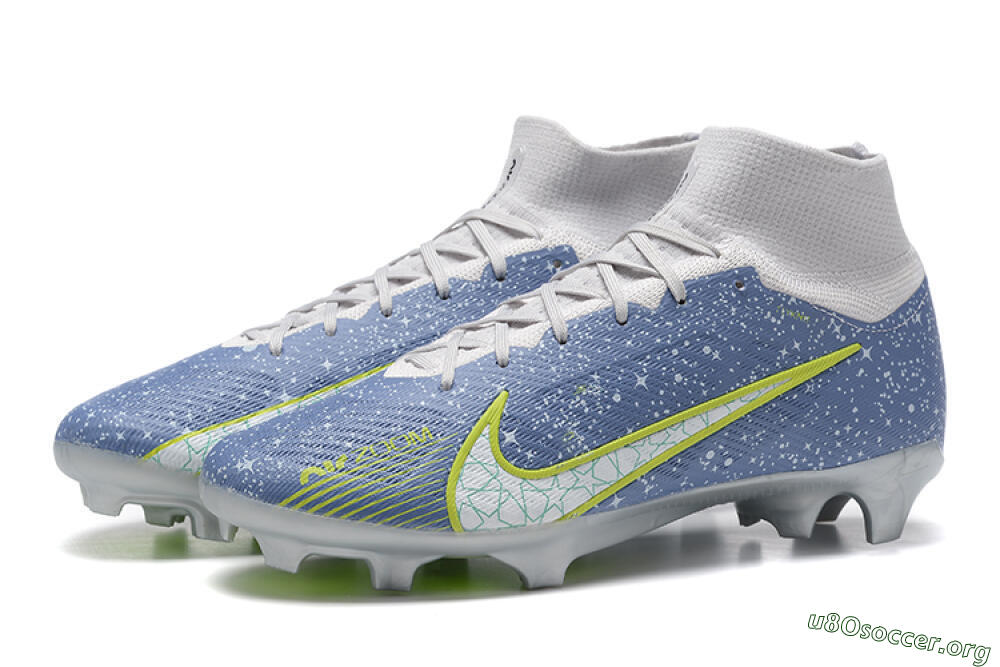 Nike Air Zoom Mercurial Superfly 9 Elite FG Football Boots - Blue/White/Green 5
