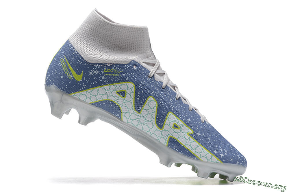 Nike Air Zoom Mercurial Superfly 9 Elite FG Football Boots - Blue/White/Green 7