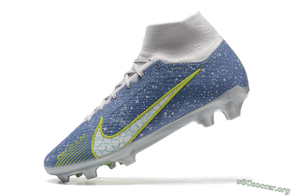 Nike Air Zoom Mercurial Superfly 9 Elite FG Football Boots - Blue/White/Green 8