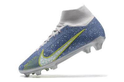 Nike Air Zoom Mercurial Superfly 9 Elite FG Football Boots - Blue/White/Green