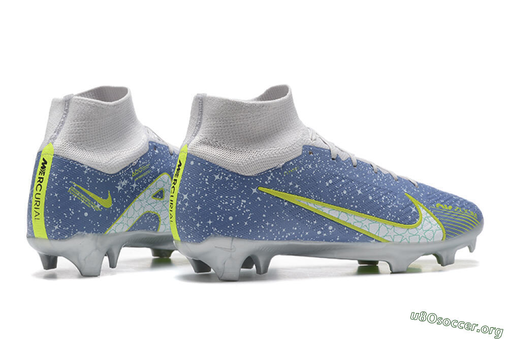 Nike Air Zoom Mercurial Superfly 9 Elite FG Football Boots - Blue/White/Green 9