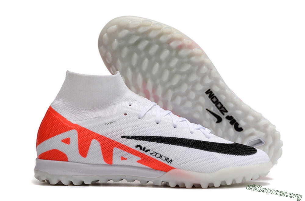 Nike Air Zoom Mercurial Superfly 9 Elite TF Football Shoes - White/Black/Red 2