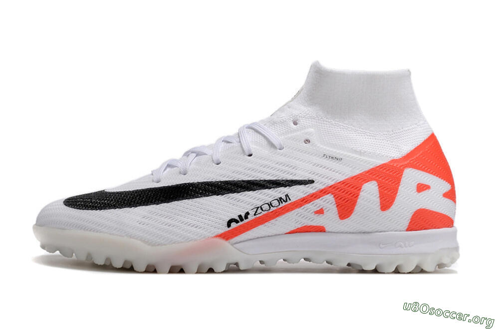 Nike Air Zoom Mercurial Superfly 9 Elite TF Football Shoes - White/Black/Red 3