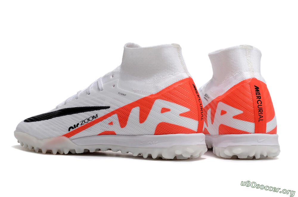 Nike Air Zoom Mercurial Superfly 9 Elite TF Football Shoes - White/Black/Red 5