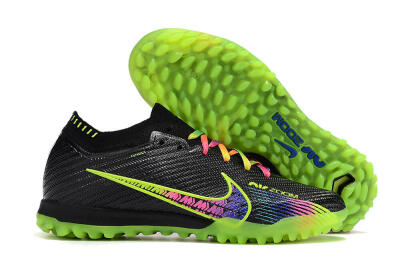 Nike Air Zoom Mercurial Vapor 15 Elite TF Football Shoes - Black/Green/Pink
