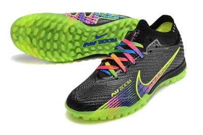 Nike Air Zoom Mercurial Vapor 15 Elite TF Football Shoes - Black/Green/Pink