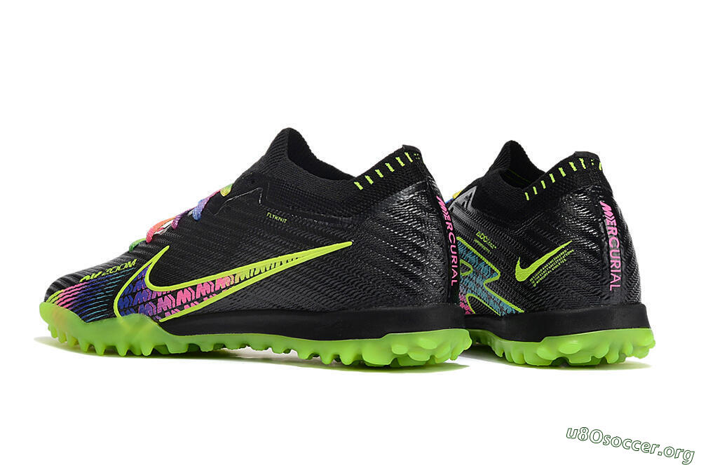 Nike Air Zoom Mercurial Vapor 15 Elite TF Football Shoes - Black/Green/Pink 5