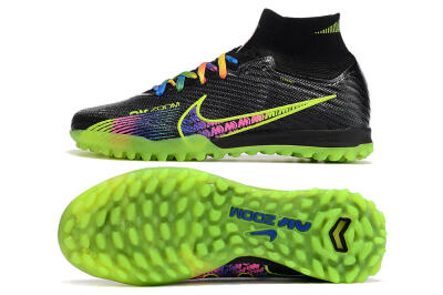 Nike Air Zoom Mercurial Superfly 9 Elite TF Football Shoes - Black/Green/Pink