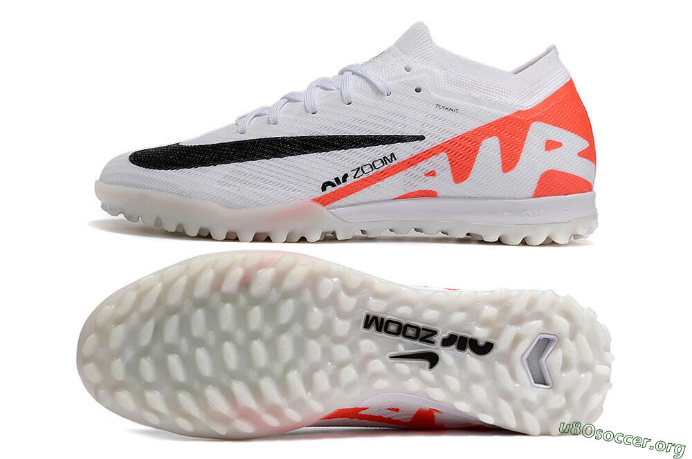 Nike Air Zoom Mercurial Vapor 15 Elite TF Football Shoes - White/Black/Red 1