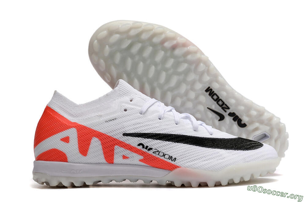Nike Air Zoom Mercurial Vapor 15 Elite TF Football Shoes - White/Black/Red 2