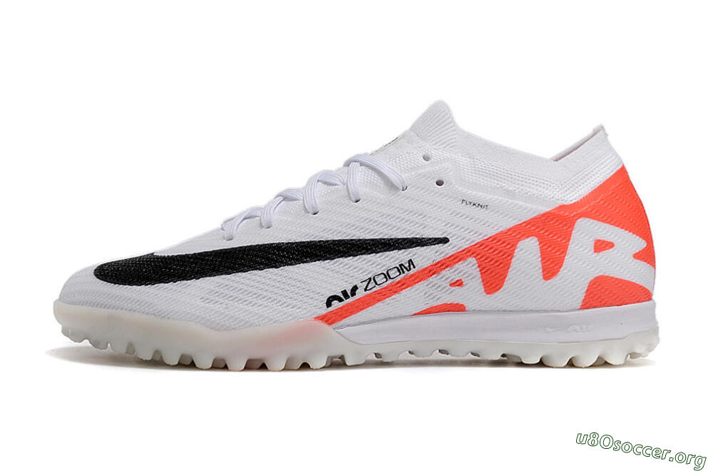 Nike Air Zoom Mercurial Vapor 15 Elite TF Football Shoes - White/Black/Red 3