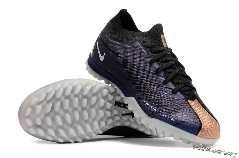 Nike Air Zoom Mercurial Vapor 15 Elite TF Football Shoes - Purple/Black 4