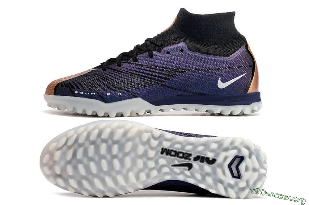 Nike Air Zoom Mercurial Superfly 9 Elite TF Football Shoes - Purple/Black 1