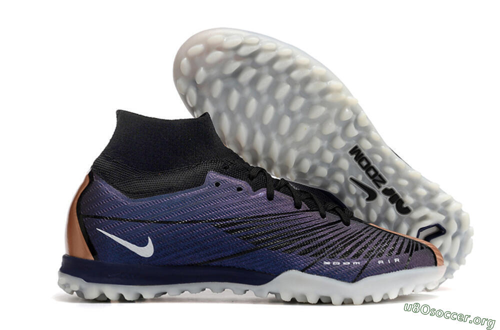 Nike Air Zoom Mercurial Superfly 9 Elite TF Football Shoes - Purple/Black 2