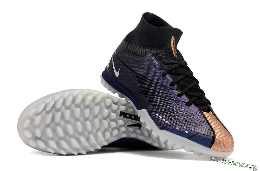 Nike Air Zoom Mercurial Superfly 9 Elite TF Football Shoes - Purple/Black 4