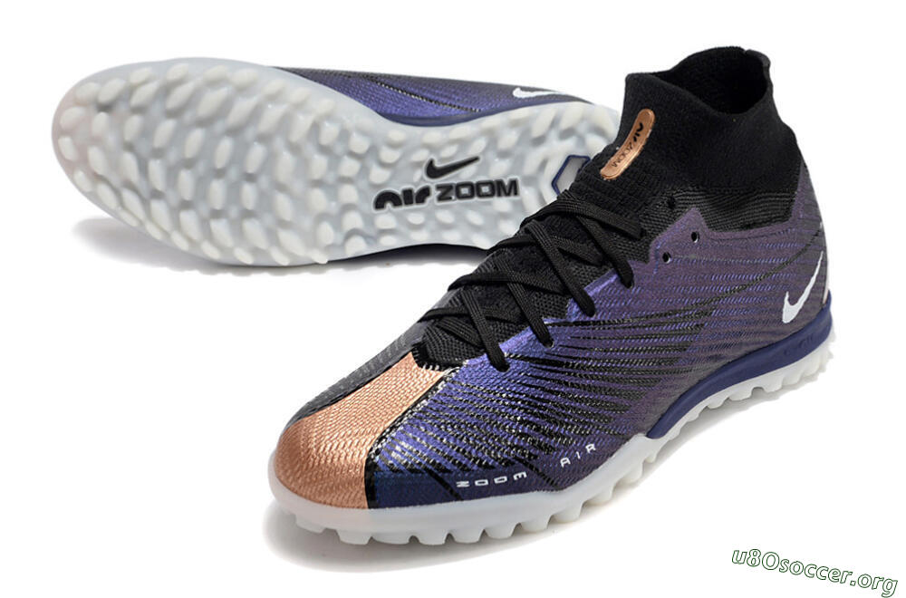 Nike Air Zoom Mercurial Superfly 9 Elite TF Football Shoes - Purple/Black 0
