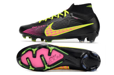 Nike Air Zoom Mercurial Superfly 9 Elite FG Football Boots - Black/Yellow/Pink