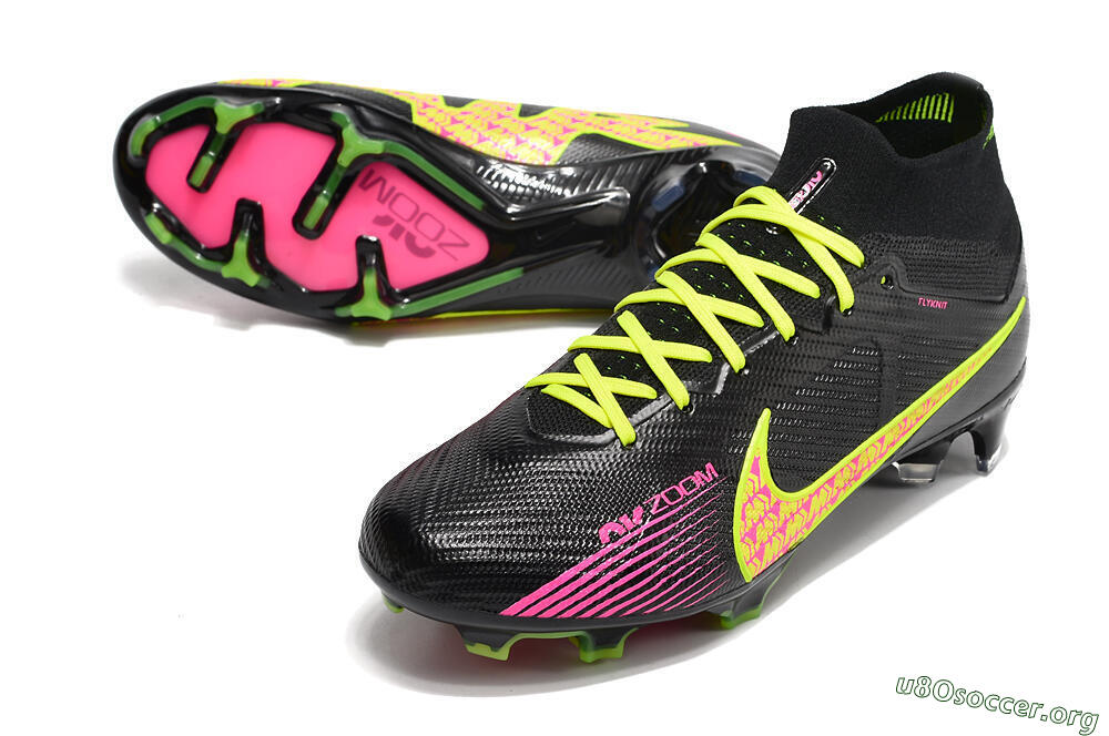 Nike Air Zoom Mercurial Superfly 9 Elite FG Football Boots - Black/Yellow/Pink 0