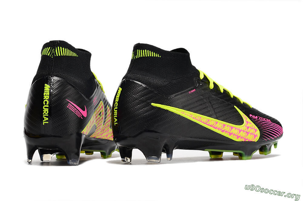 Nike Air Zoom Mercurial Superfly 9 Elite FG Football Boots - Black/Yellow/Pink 6
