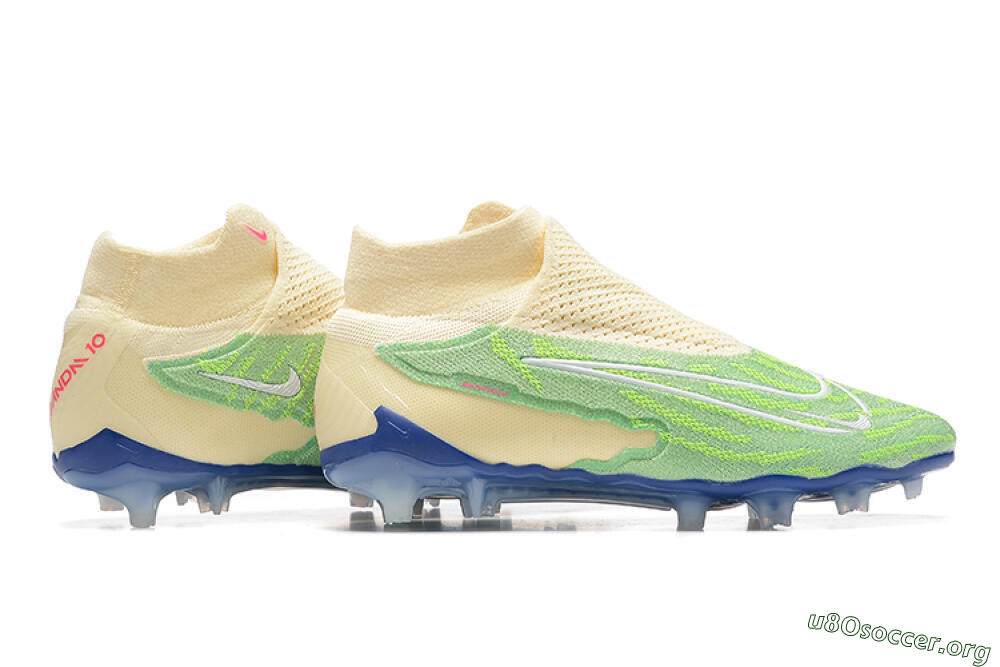 Nike Phantom GX Elite DF FG Football Boots - Green/Beige/Blue 8