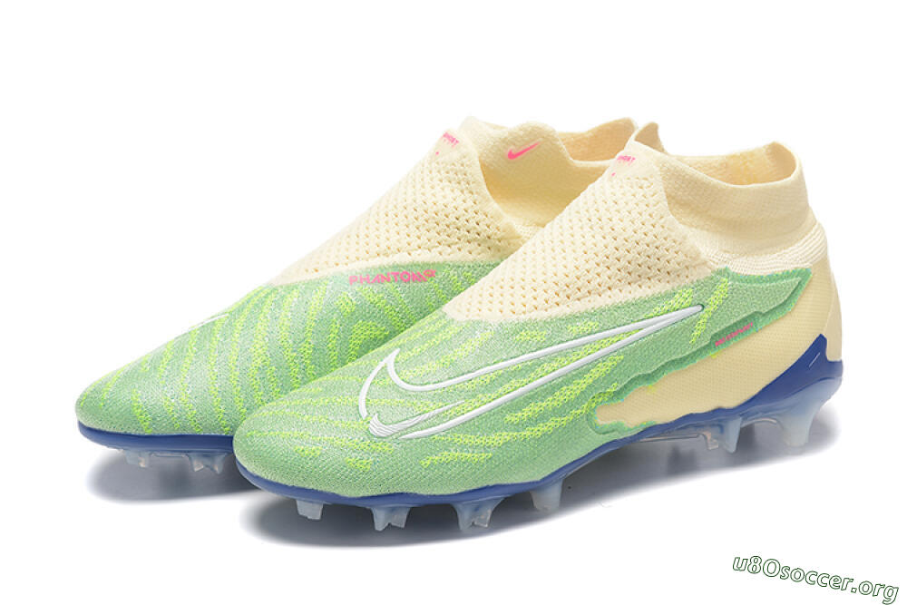 Nike Phantom GX Elite DF FG Football Boots - Green/Beige/Blue 9
