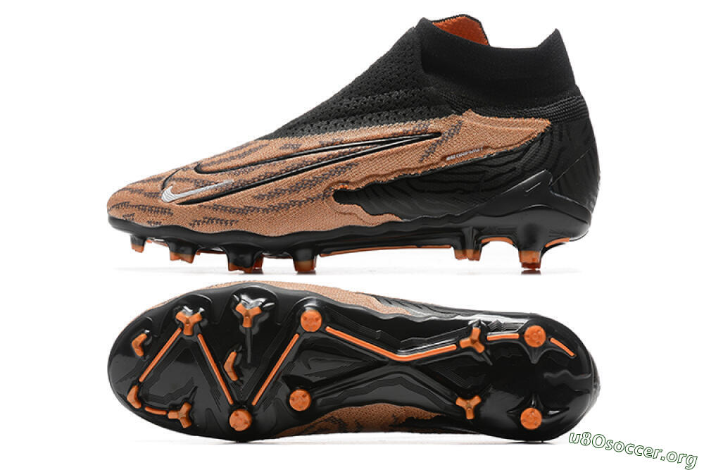 Nike Phantom GX Elite DF AG Football Boots - Brown/Black 1