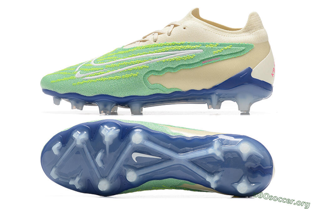 Nike Phantom GX Elite FG Football Boots - Green/Beige 1