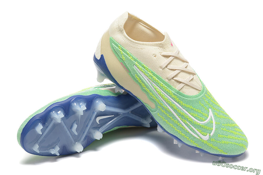 Nike Phantom GX Elite FG Football Boots - Green/Beige 4