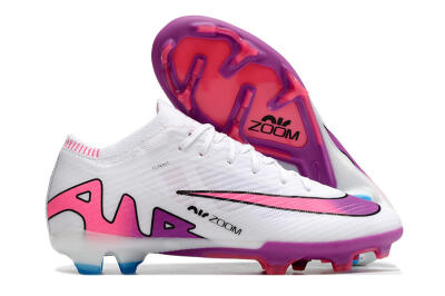 Nike Air Zoom Mercurial Vapor 15 Elite FG Football Boots - White/Pink/Purple