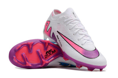 Nike Air Zoom Mercurial Vapor 15 Elite FG Football Boots - White/Pink/Purple