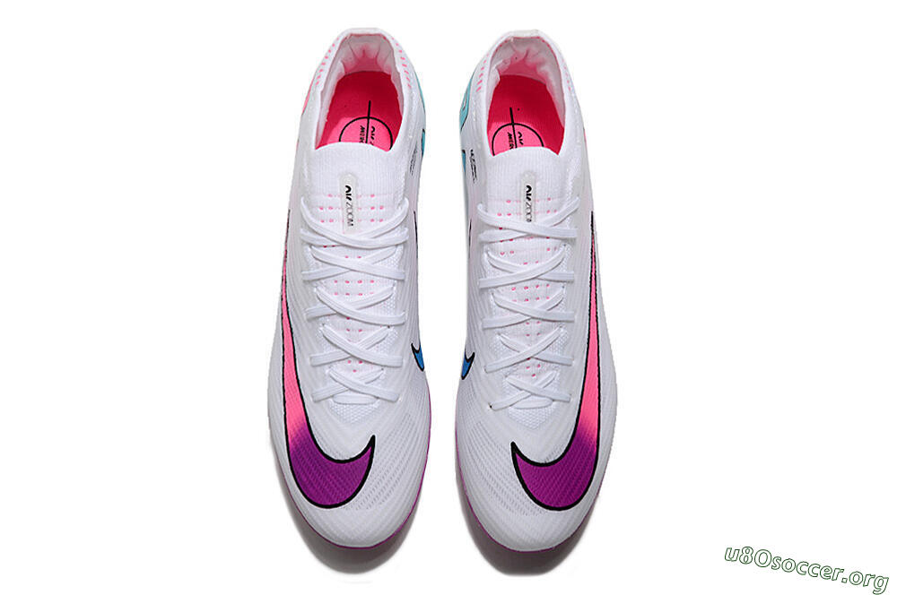 Nike Air Zoom Mercurial Vapor 15 Elite FG Football Boots - White/Pink/Purple 4