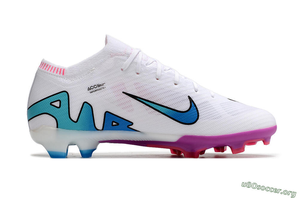 Nike Air Zoom Mercurial Vapor 15 Elite FG Football Boots - White/Pink/Purple 5