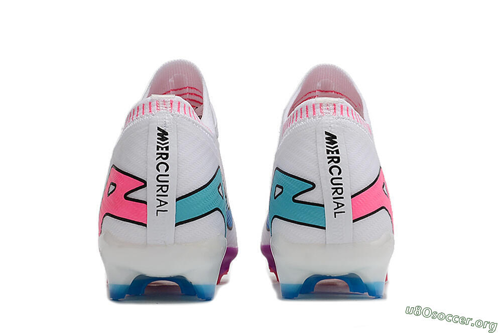 Nike Air Zoom Mercurial Vapor 15 Elite FG Football Boots - White/Pink/Purple 6