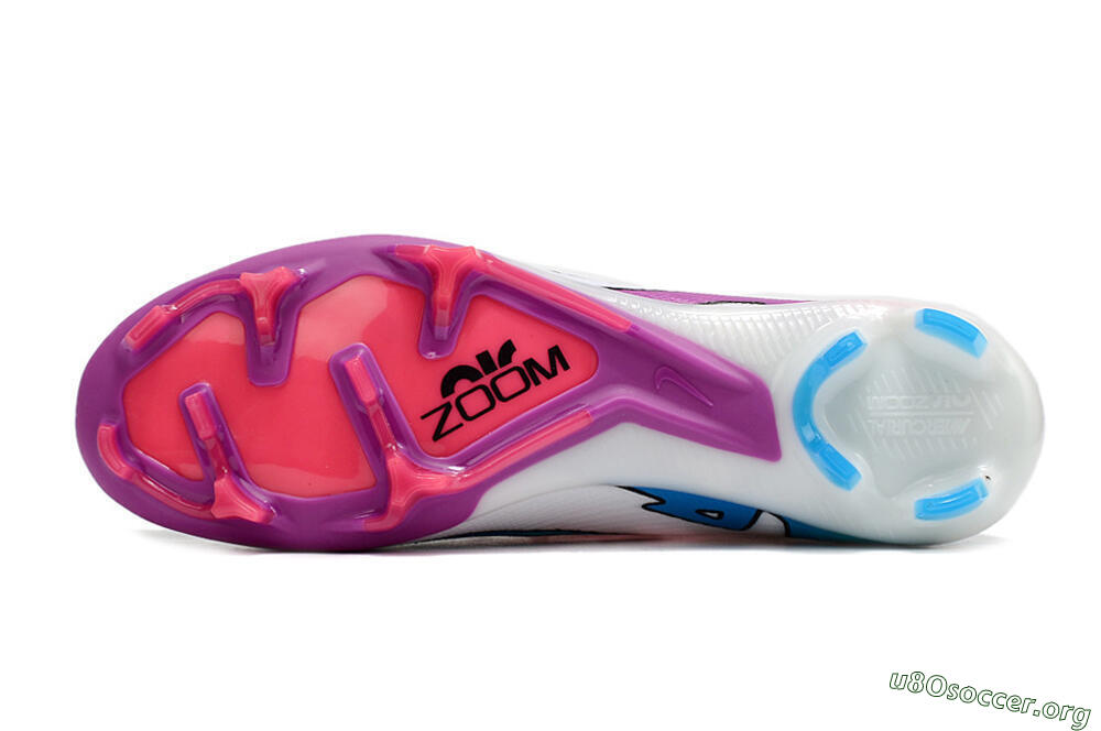 Nike Air Zoom Mercurial Vapor 15 Elite FG Football Boots - White/Pink/Purple 7