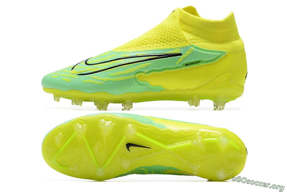 Nike Phantom GX Elite DF Link FG Football Boots - Yellow/Green/Black 1