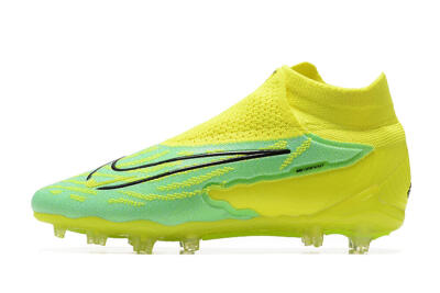 Nike Phantom GX Elite DF Link FG Football Boots - Yellow/Green/Black