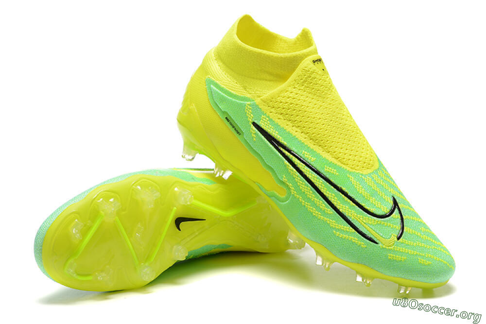 Nike Phantom GX Elite DF Link FG Football Boots - Yellow/Green/Black 4