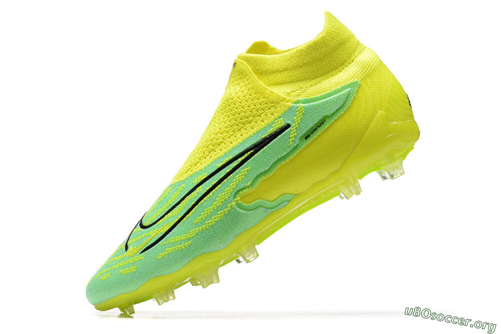 Nike Phantom GX Elite DF Link FG Football Boots - Yellow/Green/Black 7